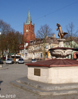 Barlinek, rynek z fontanną