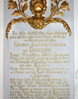 George Ludwig Christoph von Doeberitz - epitafium w kruchcie kościoła