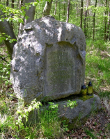 Cmentarz w lesie, w pobliżu dawnego pałacu