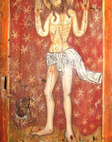 Malowidło na drzwiczkach sakramentarium.
