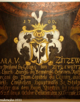 Epitafium Clary von Zitzewitz, 1704r.