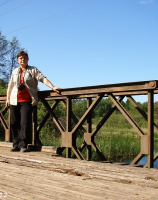 28. Złocieniec - Budowo, stalowy most lokalnej drogi 