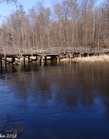 74. Głusko, drewniany most na Drawie