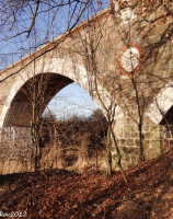 Złocieniec, most kolejowy nieczynnej linii nr 410 Grzmiąca - Kostrzyn 