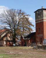 Barwice, linia 410, stacja kolejowa  i wieża ciśnień