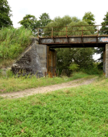 Różańsko, most kolejowy linii 410 nad ciekiem i drogą