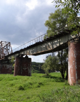 Stobnica, most kolejowy nad Wartą linii 381